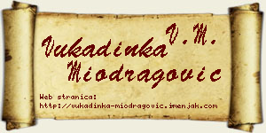 Vukadinka Miodragović vizit kartica